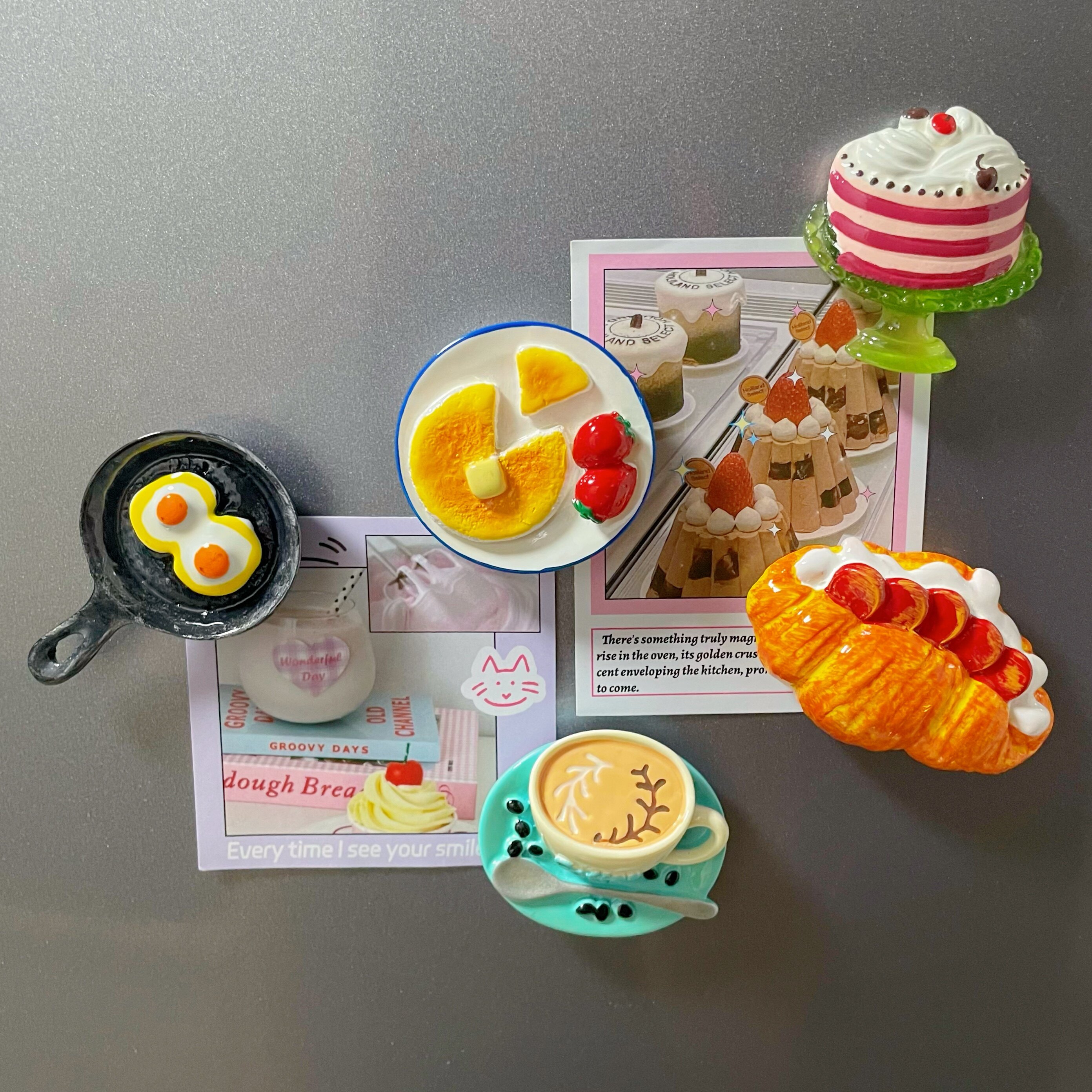 创意立体美食早餐甜点冰箱贴