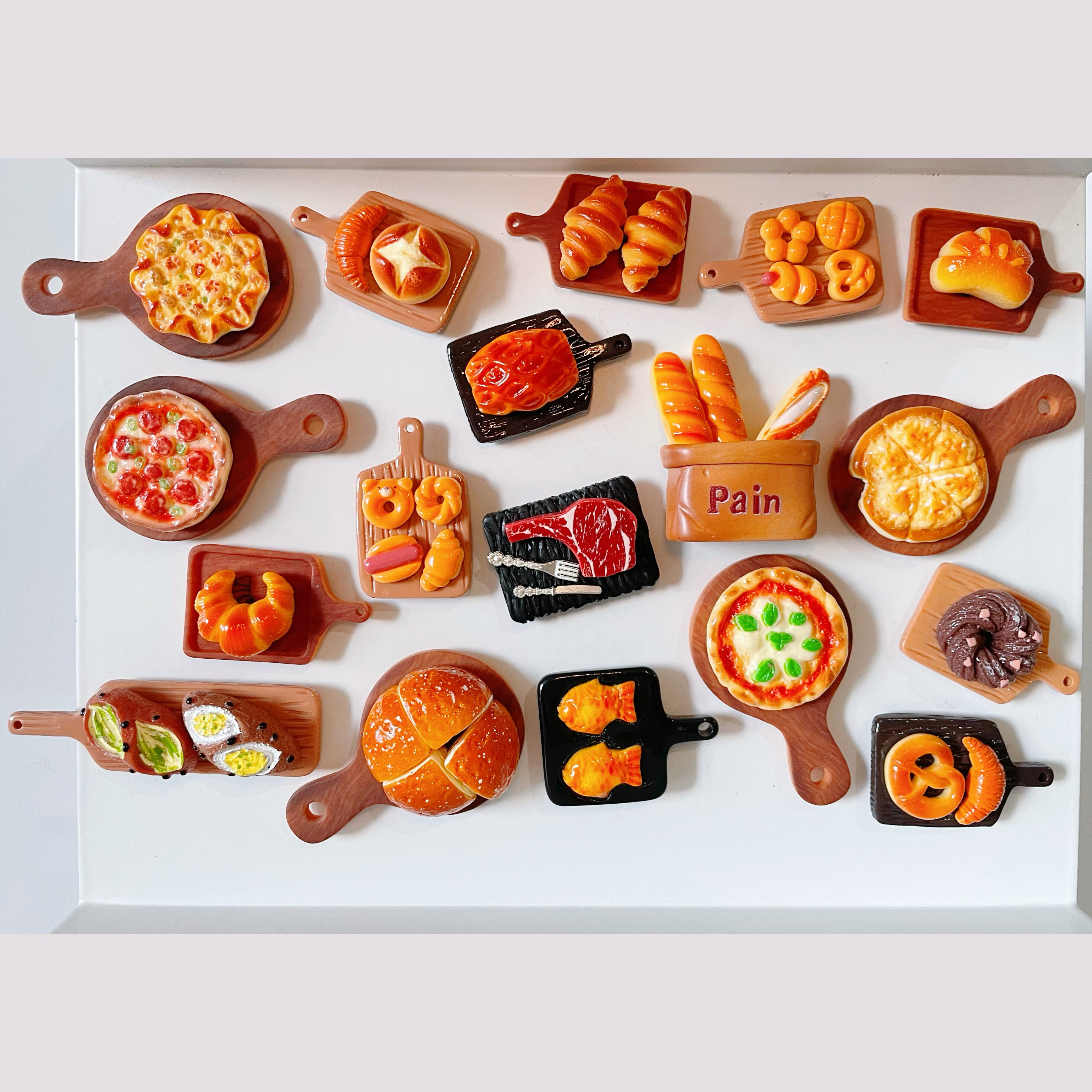 仿真面包冰箱贴烘焙美食备忘磁贴洞洞板磁吸装饰白板贴照片墙固定图片