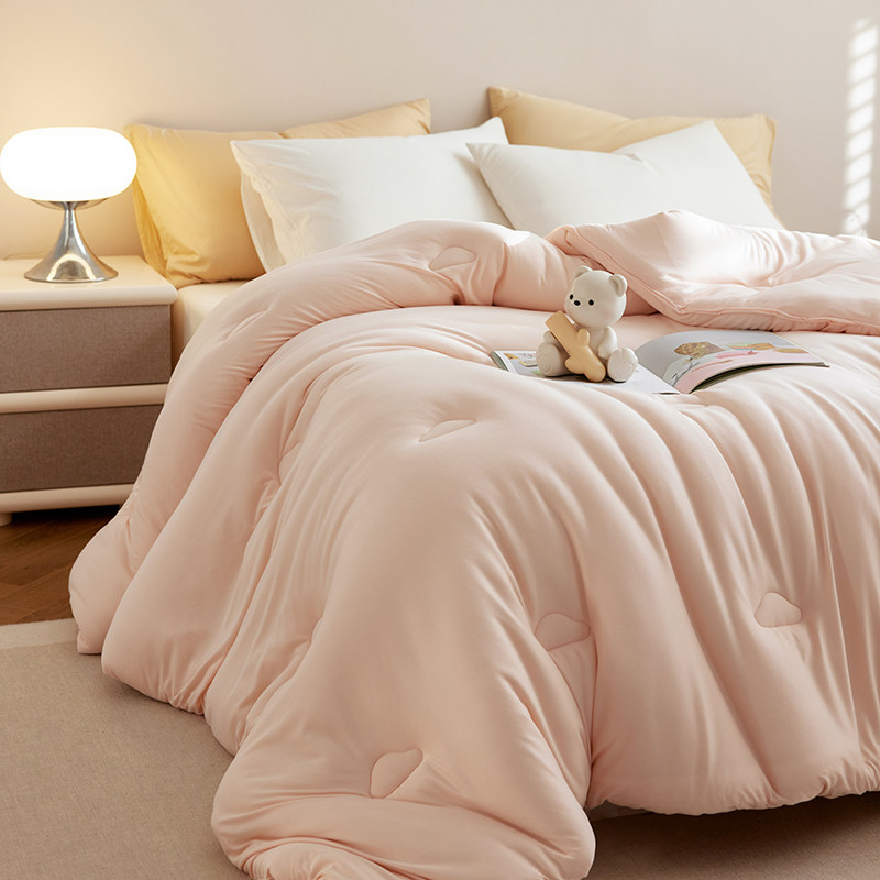 针织云柔棉面料大豆纤维冬被保暖春秋被冬被被芯