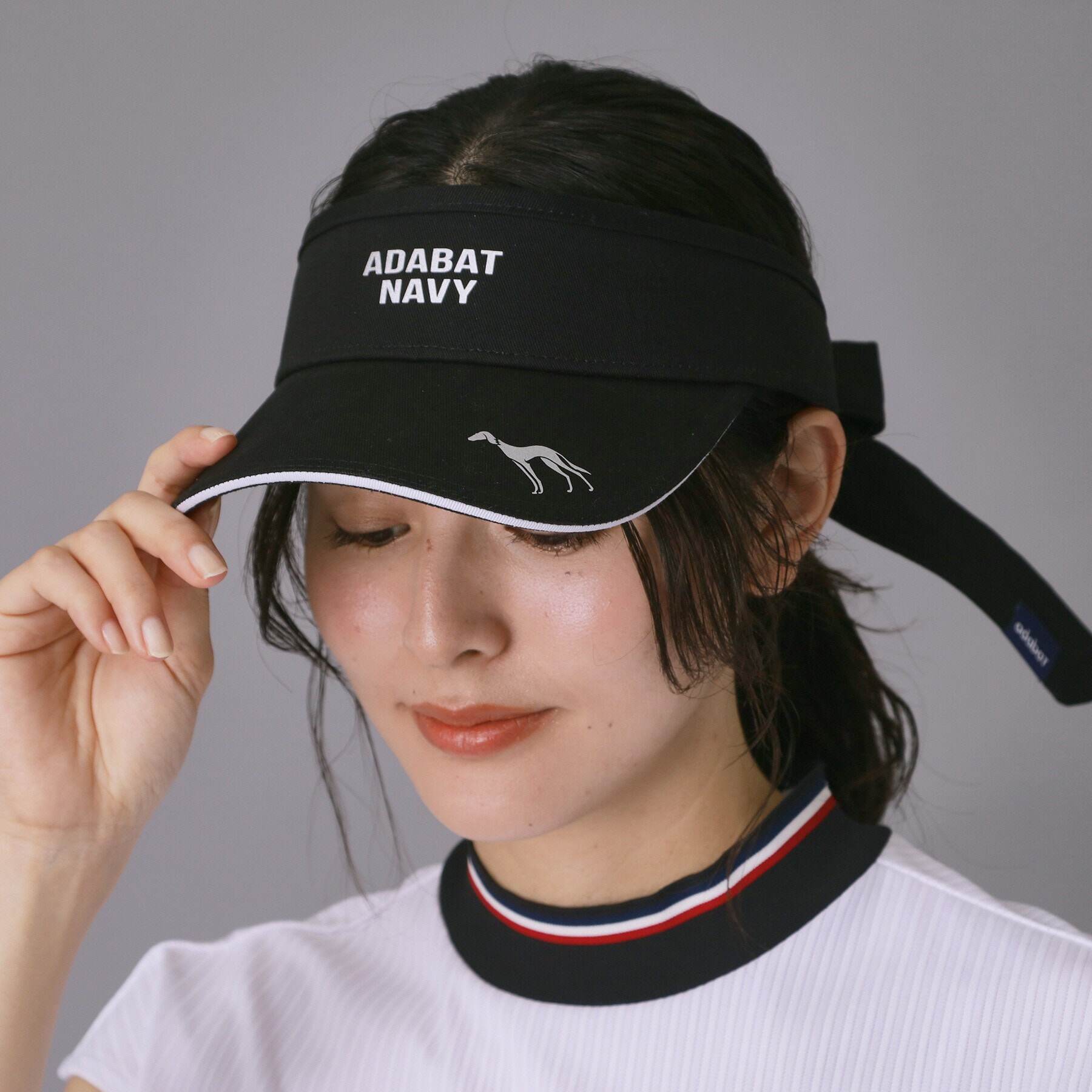 日本26年春夏款adabat女士高尔夫球帽时尚经典精致简约无顶帽子