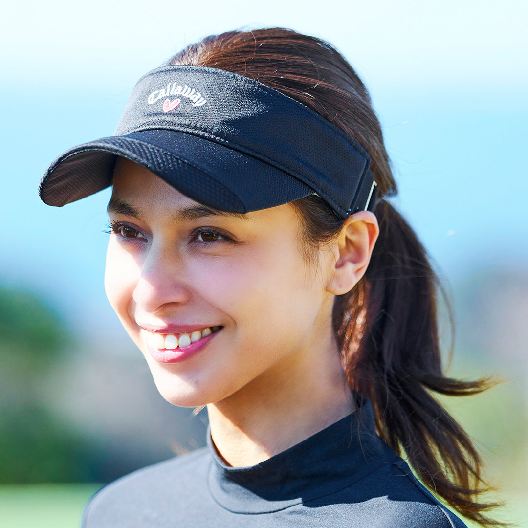 日本26春夏款Callaway卡拉威女士高尔夫球帽经典刺绣网眼无顶帽子