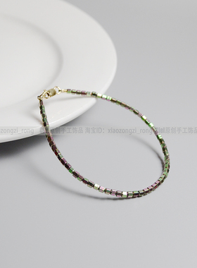 Ciel黑胆石极细2mm原创手链