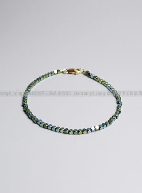 Ciel原创手工天然黑胆石手链