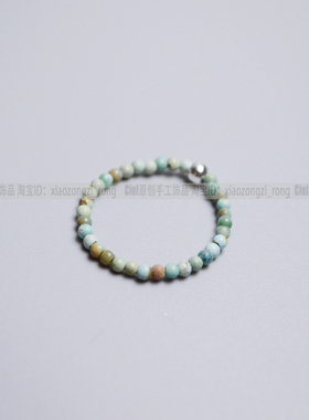 原创手工原矿绿松石指环