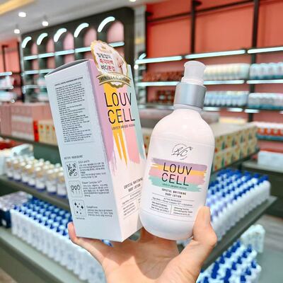 韩国LOUV CELL身体乳sua duong the trang da 瞬时肩颈全身枚白霜