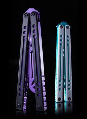 WING工作室 大王乌贼 鹦鹉螺 3D打印塑料蝴蝶刀练习刀未开刃