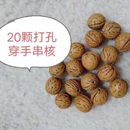 野生山桃核打孔圆核穿手串婴儿手链送红绳送水晶弹力线新品