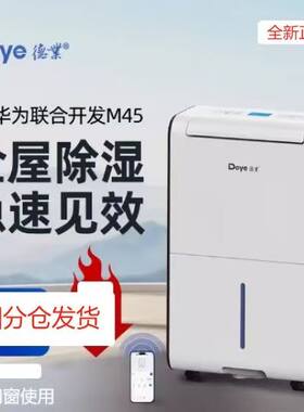 德业除湿机抽湿器DYD-M45A3家用轻音抽湿机别墅地下室档案室客厅