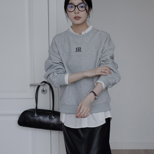 卫衣休闲宽松慵懒圆领上衣女B2D8300S 长袖 BORAN帛然秋季 新款