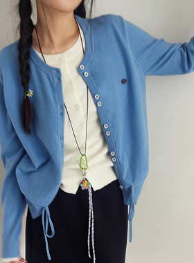 BORAN帛然羊毛亮色日常舒适穿搭简约柔软亲肤毛织长袖开衫6075