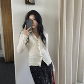 羊毛针织开衫 2025秋季 新款 BORAN帛然长袖 韩系显瘦上衣女 N2D3022S