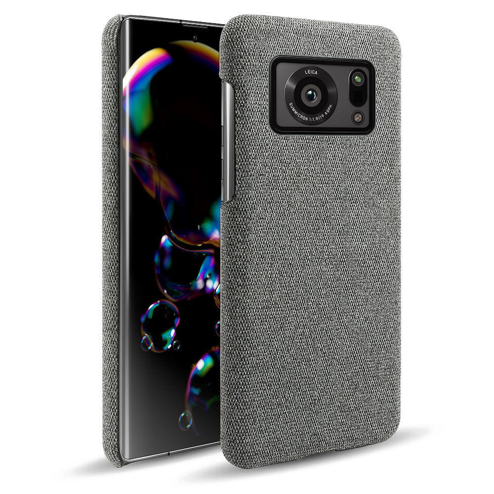 适用于sharp/夏普aquos r6手机壳布纹皮套简约纯色半包硬壳防摔