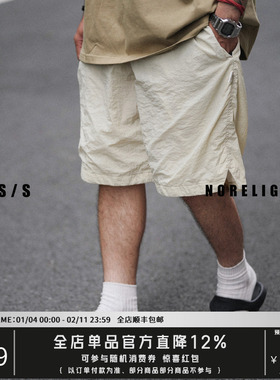 NORELIGION夏季宽松速干沙滩短裤薄款休闲运动防水五分裤男无信仰