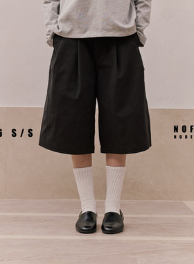 NOFAITH纯色休闲裤女夏季通勤百搭直筒短款宽松休闲七分裤无信仰