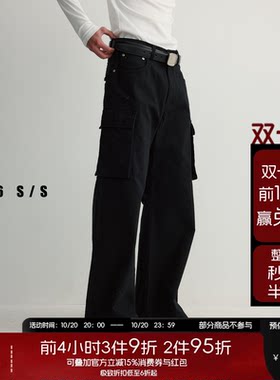 NOFAITH多口袋纯棉工装裤男春季新品宽松百搭通勤直筒裤休闲长裤