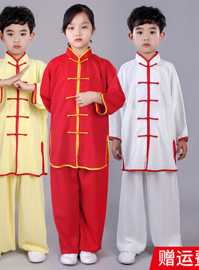 龙拳儿童棉加丝长短袖太极武术服
