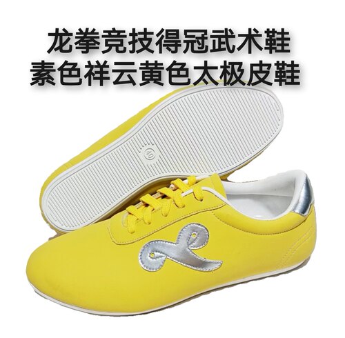 龙拳彩色祥云武术皮鞋武馆训练鞋