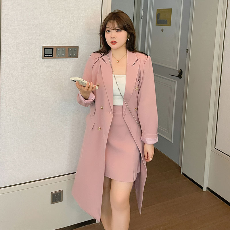 大码英伦风通勤宽松显瘦风衣外套