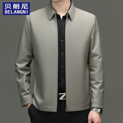 参加婚礼好看衣服男春秋装结婚庆爸爸礼服中年岳父婚宴公公父亲装