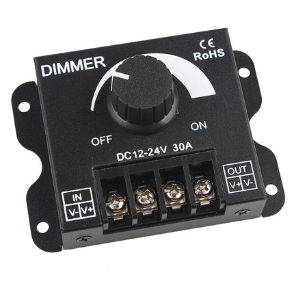 led软硬灯条灯带调光器亮度调节器 DIMMER 旋钮开关12V/24V30A