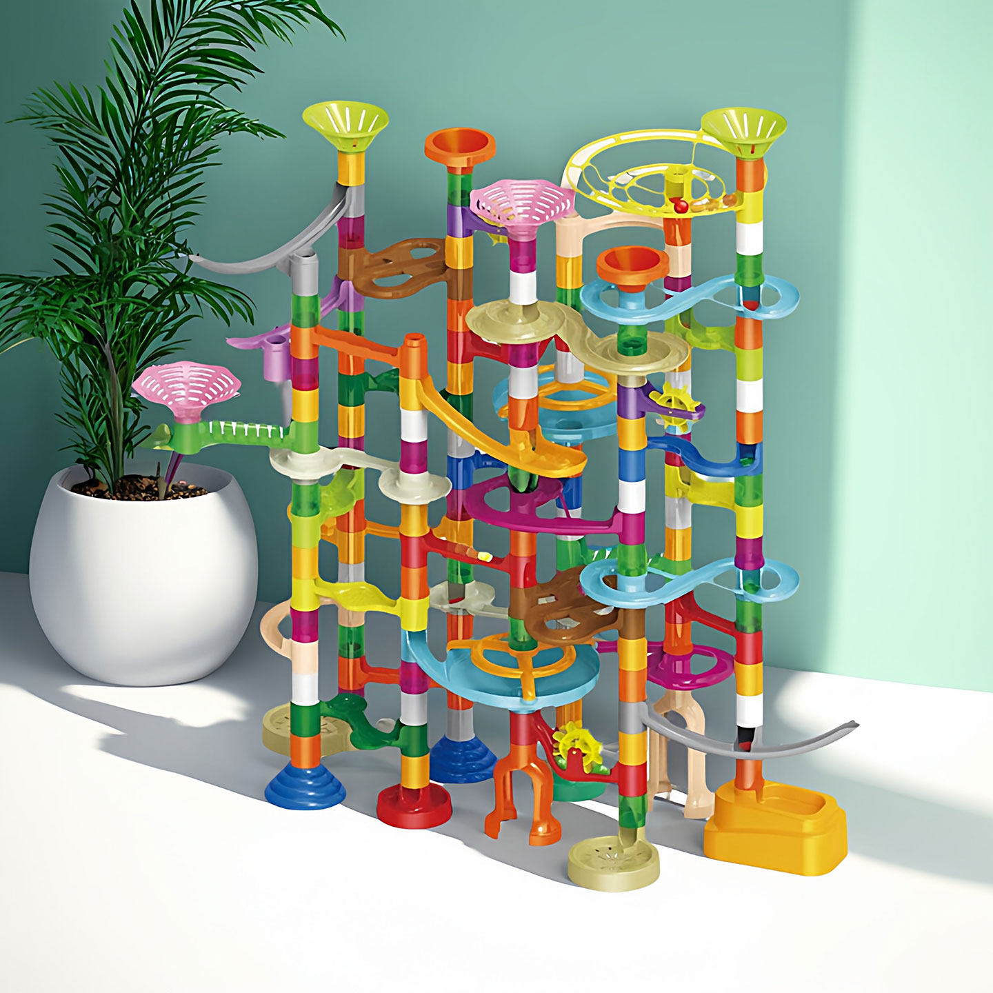 儿童滚珠轨道玩具百变拼装拼插益智滑道太空管道迷宫滚球3积木6岁,玩具/童车/益智/积木/模型,普通塑料积木,淘宝优惠券,粉丝福利购,淘宝优惠卷