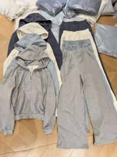 百搭连帽拉链卫衣外套 欧洲站2026春季 新款 时尚 两件套女潮 休闲裤