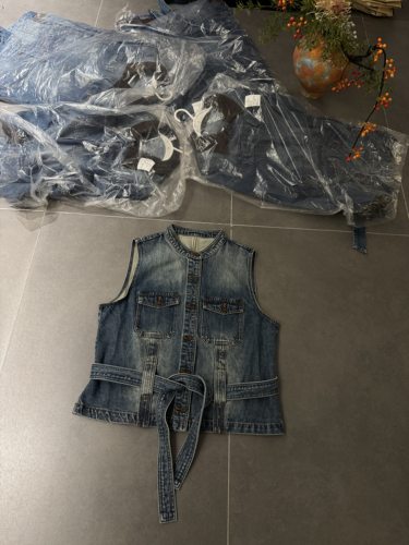 欧洲站早秋显瘦百搭牛仔马甲女