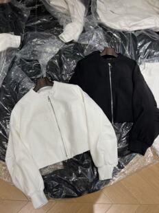 欧洲站2026春季 欧货时尚 百搭圆领拉链短款 小个子外套女上衣 新款