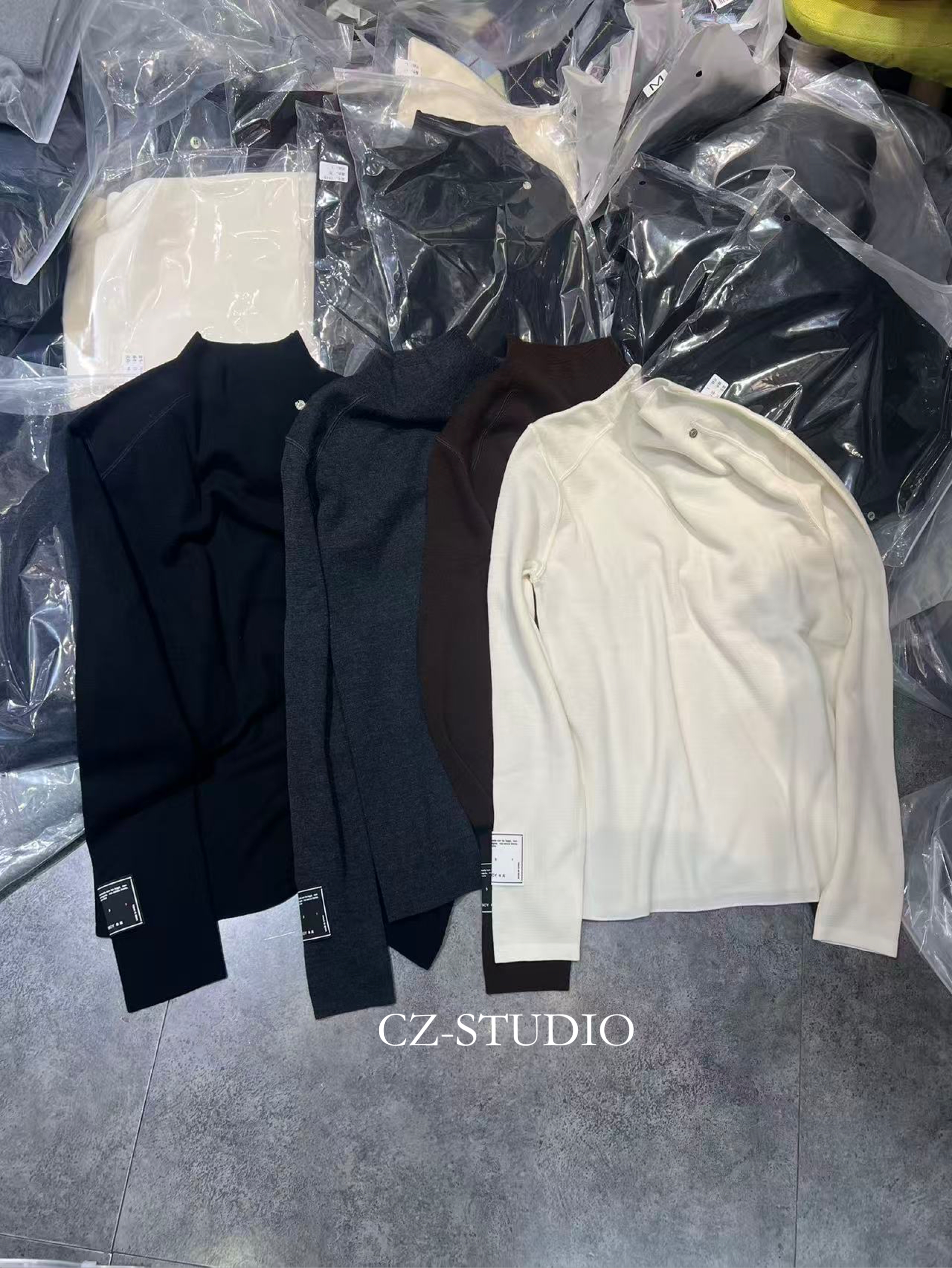 欧洲站2025秋冬新款欧货时尚半高领纯色百搭显瘦羊毛针织打底衫