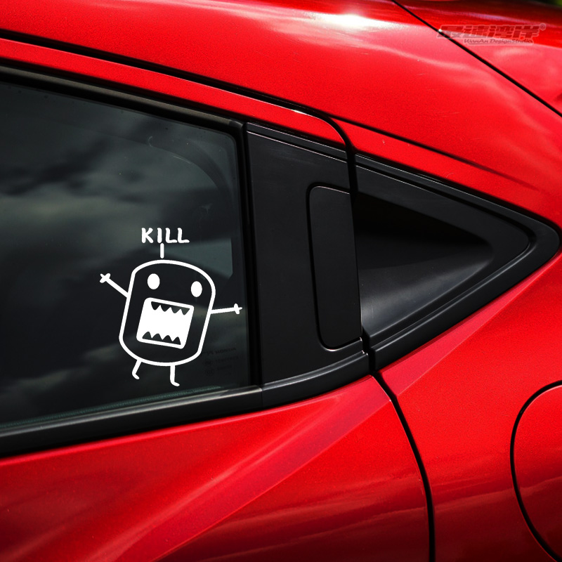 最速湾岸 日系JDM风格卡通贴纸汽车贴纸 多摩君表情KILL贴纸