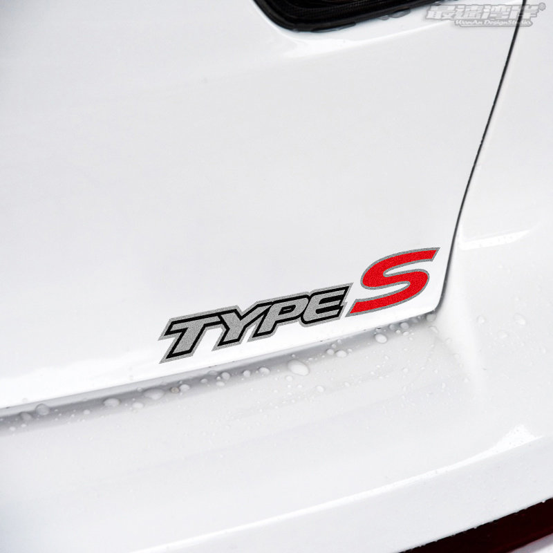 日规JDM改装贴适用红头机FK8 GK5 S2000TYPE-S性能车尾贴 侧裙贴