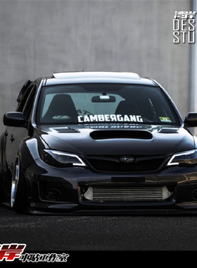 最速湾岸  CAMBERGANG欧美潮牌低趴风格 低趴改装HF前档竖贴车贴