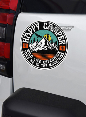 CAMP欧美风格露营车贴 户外爱好者车贴 窗玻璃贴纸 坦克300 LC76