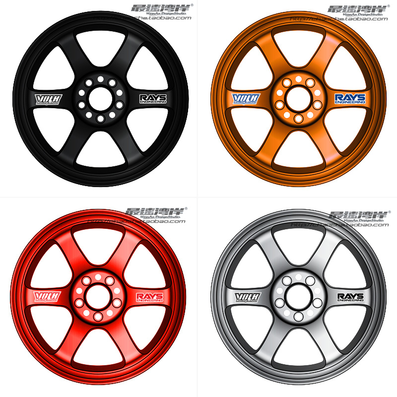 最速湾岸车贴改装diyte37辐条ray