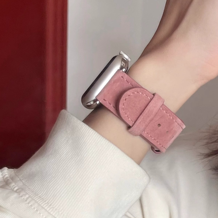适用苹果手表羊绒皮质高级感表带applewatch8秋冬s9表带iwatch765