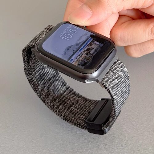 iwatch11新款麻布磁吸扣回环表带