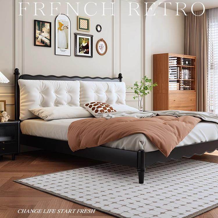 设计师现代简约实木实木床侘寂风