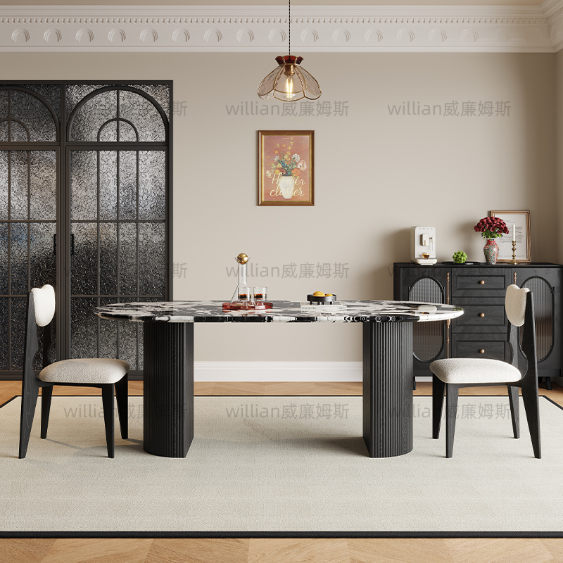 天然大理石法式风实木