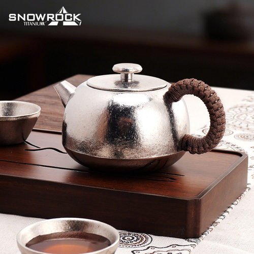 SNOW ROCK养生茶壶纯钛旅行水壶便携式冲茶壶西施壶高档礼品