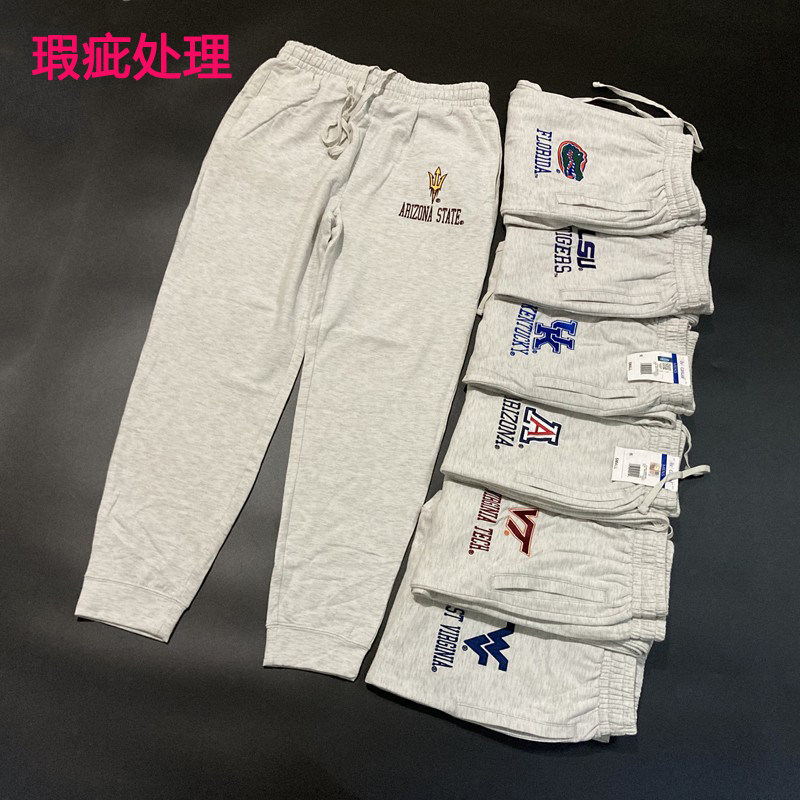 瑕疵处理 薄绒  刺绣 运动长裤篮球裤 跑步健身收口收腿裤潮男裤