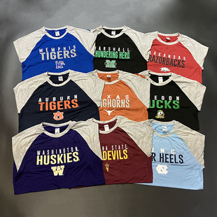 大学联盟NCAA 轻薄款 男 拼色圆领 热身篮球长袖 运动t恤投篮服