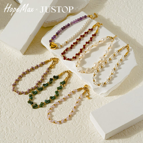 Bracelet, Natural Stone, CZ, Niche, Premium, Light Luxury