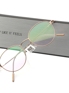 V LIKE IT FEELS微帕眼镜框男女羽毛钛超轻时尚可配近视镜片V011T