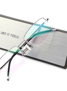 V LIKE IT FEELS微帕眼镜框超轻半框男女可配镜超轻羽毛钛架V014T