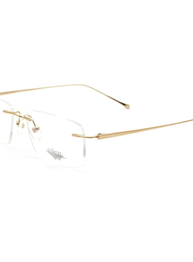 TITANTEC泰坦钛克眼镜框 男无框经典商务钛架女近视镜架 TF-1776