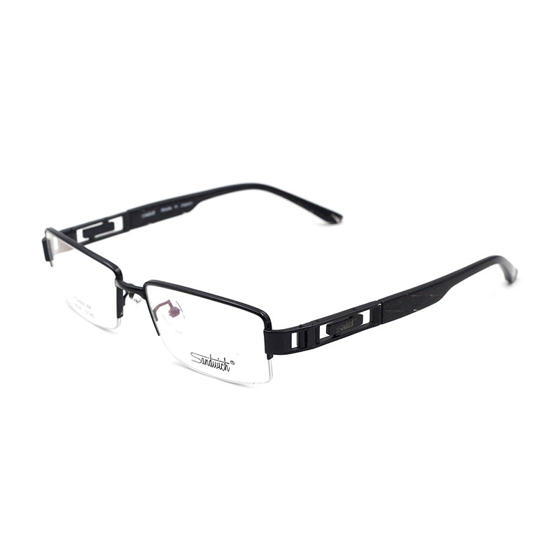 sandwich三文治男士时尚近视眼镜架纯钛超轻半框商务镜框配镜S745