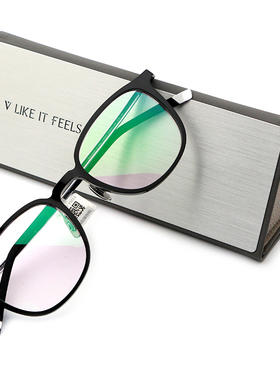 V LIKE IT FEELS微帕眼镜框超轻女男可配度数超轻羽毛钛镜架V020T