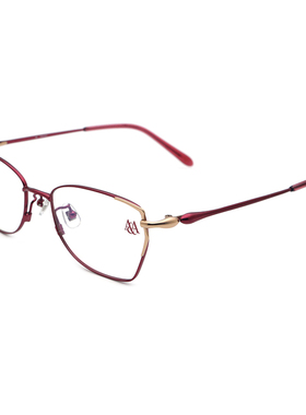 Aibyamani爱阿玛妮眼镜架女全框纯钛时尚优雅复古小脸镜框AT048