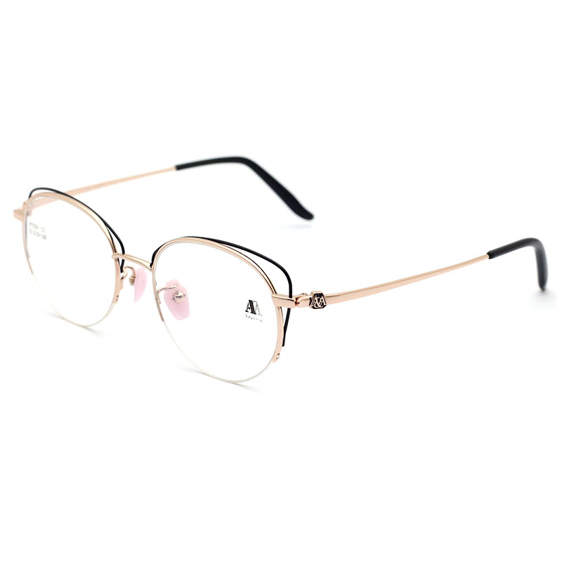 爱阿玛妮女士个性镜框大框纯钛