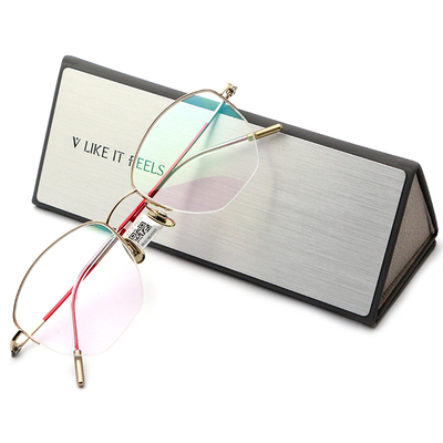 V LIKE IT FEELS微帕眼镜框超轻半框男女可配镜超轻羽毛钛架V016T